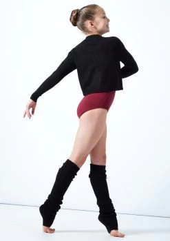Move Dance Teen Louisa Knit V Neck Jumper -Dance Costume Store MOZ5714 BLK BACK 1 43043.1678885163