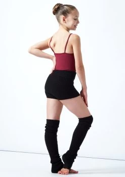 Move Dance Teen Isabella Knit Roll Top Dance Shorts -Dance Costume Store MOZ5719 BLK BACK 1 87471.1678885173