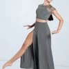 Weissman Illusion Mesh Crop Top 2 Weissman Illusion Mesh Crop Top -Dance Costume Store MT10463 S13081 gray 010 82903.1678891125