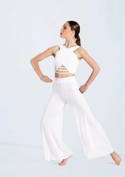 Weissman Wide Leg Matte Jersey Pants 18 Weissman Wide Leg Matte Jersey Pants -Dance Costume Store MT10485 white MJ12612 white 663 34948.1678891065