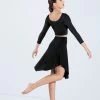 Weissman Matte Jersey Curved Hem Skirt 2 Weissman Matte Jersey Curved Hem Skirt -Dance Costume Store MT12224 black S13073 black 617 24058.1692491475