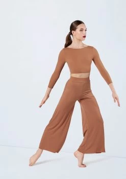 Weissman Wide Leg Matte Jersey Pants 16 Weissman Wide Leg Matte Jersey Pants -Dance Costume Store MT12224 warmsand MJ12612 warmsand 641 33938.1678891065