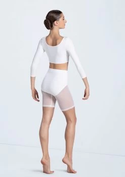 Weissman Power Mesh Biker Shorts -Dance Costume Store MT12224 white 14429 white 785 73355.1692402366