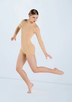 Weissman Long Sleeve Mock Neck Biketard -Dance Costume Store MT13022 newnude 724 86086.1678891237