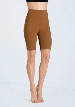 Weissman Classic Matte Bike Shorts -Dance Costume Store MT13219 camel 005 48229.1698718712