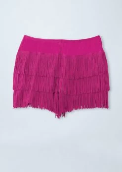 Weissman Fringe Shorts -Dance Costume Store MT3228 lipstick offfigure 004 68596.1678891258