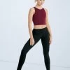 Weissman Cotton High Neck Crop Top 1 Weissman Cotton High Neck Crop Top -Dance Costume Store PT9424 blackcherry 101837 46405.1678891443