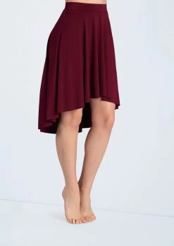 Weissman Matte Jersey Mid-Length Skirt -Dance Costume Store S10467 blackcherry 0946 18277.1678891460