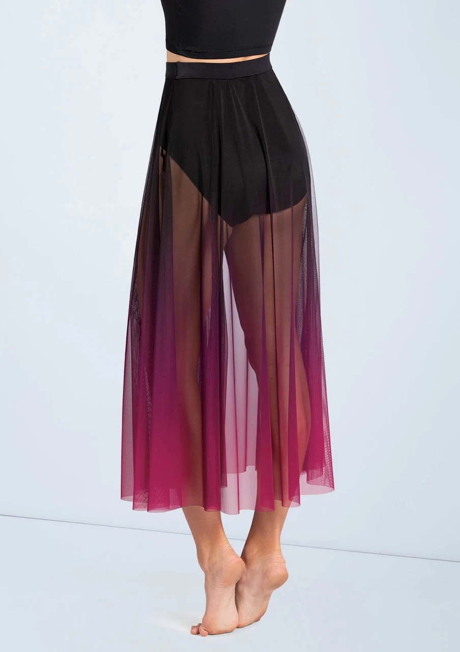 Weissman Ombre Mesh Maxi Skirt 3 Weissman Ombre Mesh Maxi Skirt