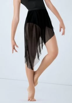 Weissman Asymmetrical Mesh Skirt 7 Weissman Asymmetrical Mesh Skirt -Dance Costume Store S9714 black 1773 09820.1698840527