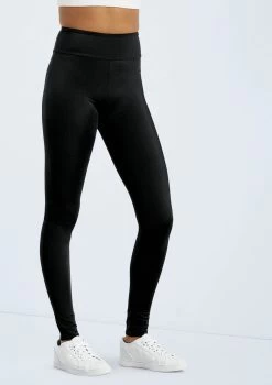 Weissman Lustre High-Waist Leggings -Dance Costume Store SH11069 black 014 38848.1678891501