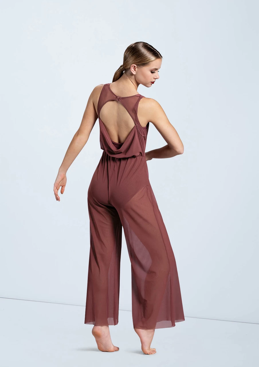 Weissman Cowl Drape Power Mesh Jumpsuit 6 Weissman Cowl Drape Power Mesh Jumpsuit - Image 4