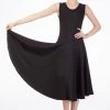 Tappers & Pointers Girl's Tank Ballroom Dress Long -Dance Costume Store ballroom3 tappers pointers girls tank ballroom dress long black front 18896.1678886270