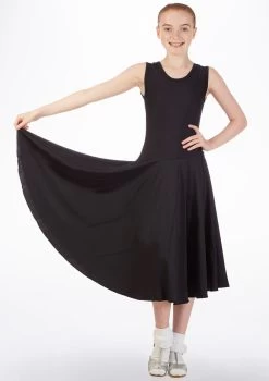 Tappers & Pointers Tank Ballroom Dress - Long -Dance Costume Store ballroom3 tappers pointers tank ballroom dress long black front T 56934.1695434347