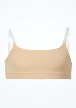 Bloch Girls Leia Crop Top -Dance Costume Store blcz3177 sand front 12292.1691450426