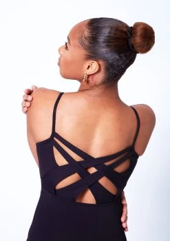 Bloch Octavia Weave Back Leotard -Dance Costume Store bll6137 black close up 31887.1678926046