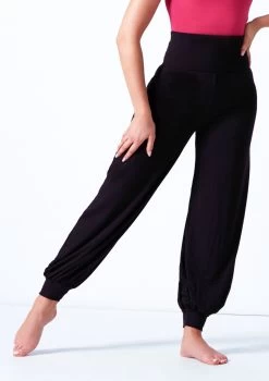 Bloch Genie Movement Pants -Dance Costume Store blp9028 black front t 00402.1698799651