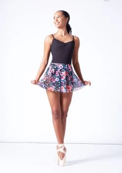 Bloch Floral Print Skirt - Navy -Dance Costume Store blr0241 multi front 1 65636.1695684490