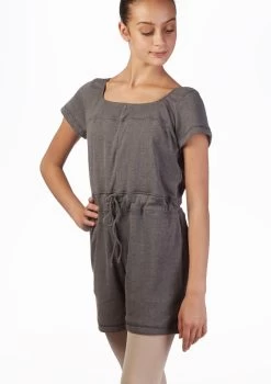 Ballet Rosa Teen Romper Warm Up Suit -Dance Costume Store br anice ballet rosa teen romper warm up suit grey front thumbnail T 81386.1698802104