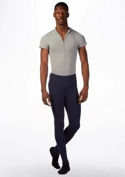 Ballet Rosa Mens Short Sleeved Zip Up Leotard -Dance Costume Store br endo ballet rosa mens short sleeved zip up leotard grey front 60258.1678926739