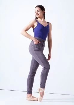 Ballet Rosa Drawstring Cuffed Pants -Dance Costume Store brlazuli grey front 1 66166.1678926827