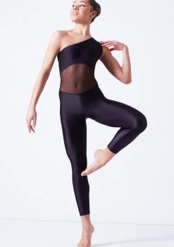 Ballet Rosa One Shoulder Unitard - Black 11 Ballet Rosa One Shoulder Unitard - Black -Dance Costume Store brmagali black front t 41062.1698803761