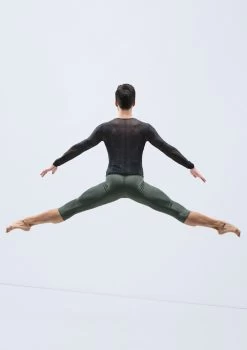 Ballet Rosa Mens Misu Long Sleeve Top -Dance Costume Store brmisu darkgreen backmain 2 44451.1678926891
