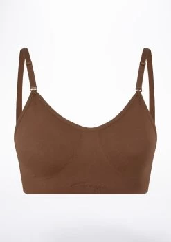 Capezio Leotard Bra -Dance Costume Store ca 3683 capezio leotard bra brown front no1 11278.1678927125