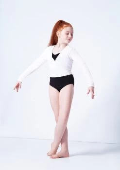 Capezio Class Kids Crossover Ballet Wrap 22 Capezio Class Kids Crossover Ballet Wrap -Dance Costume Store cad850c white front 2 90053.1689290835