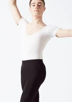 Freed RAD Mens Short Sleeve Thong Leotard -Dance Costume Store fraaron white front t 2 63172.1698806779