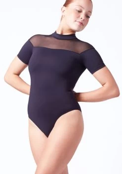 Intermezzo Cassandra Mesh Shoulder Leotard 21 Intermezzo Cassandra Mesh Shoulder Leotard -Dance Costume Store it31163 black front t 45465.1698711793