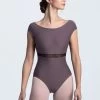 Intermezzo Cap Sleeve Ribbon Leotard -Dance Costume Store it31609 gry fmain 59162.1692920952