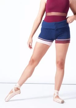 Intermezzo Charlotte Warmup Shorts -Dance Costume Store it5536 navy blue front t 62329.1698449022