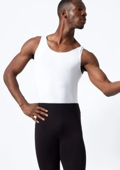 Move Dance Mens Joshua Leotard -Dance Costume Store mo l0247 move mens joshua leotard white front thumbnail T 91960.1696980318