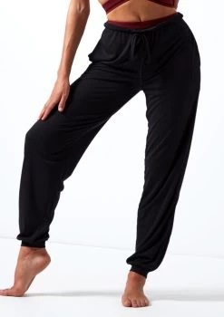 Move Dance Desire Jersey Pant -Dance Costume Store mo p0623 jersey trouser black front thumbnail T 36152.1696980719