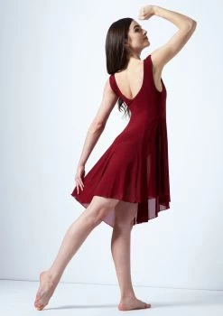 Move Dance Pandora Asymmetric Lyrical Dress 12 Move Dance Pandora Asymmetric Lyrical Dress -Dance Costume Store mo r0221 move dance pandora high neck lyrical dress red back 47662.1678884660