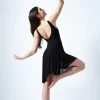 Move Dance Larissa High Split Lyrical Dress -Dance Costume Store mo r0222 move dance larissa high split lyrical dress black back 12399.1678884660