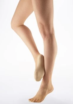 Move Dance Professional Fishnet Dance Tights - Light Tan