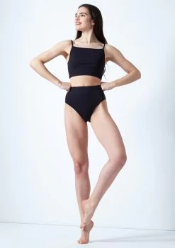Move Dance Carpo Camisole Crop Top -Dance Costume Store mo z0254 move dance carpo camisole crop top black front 46632.1678884912