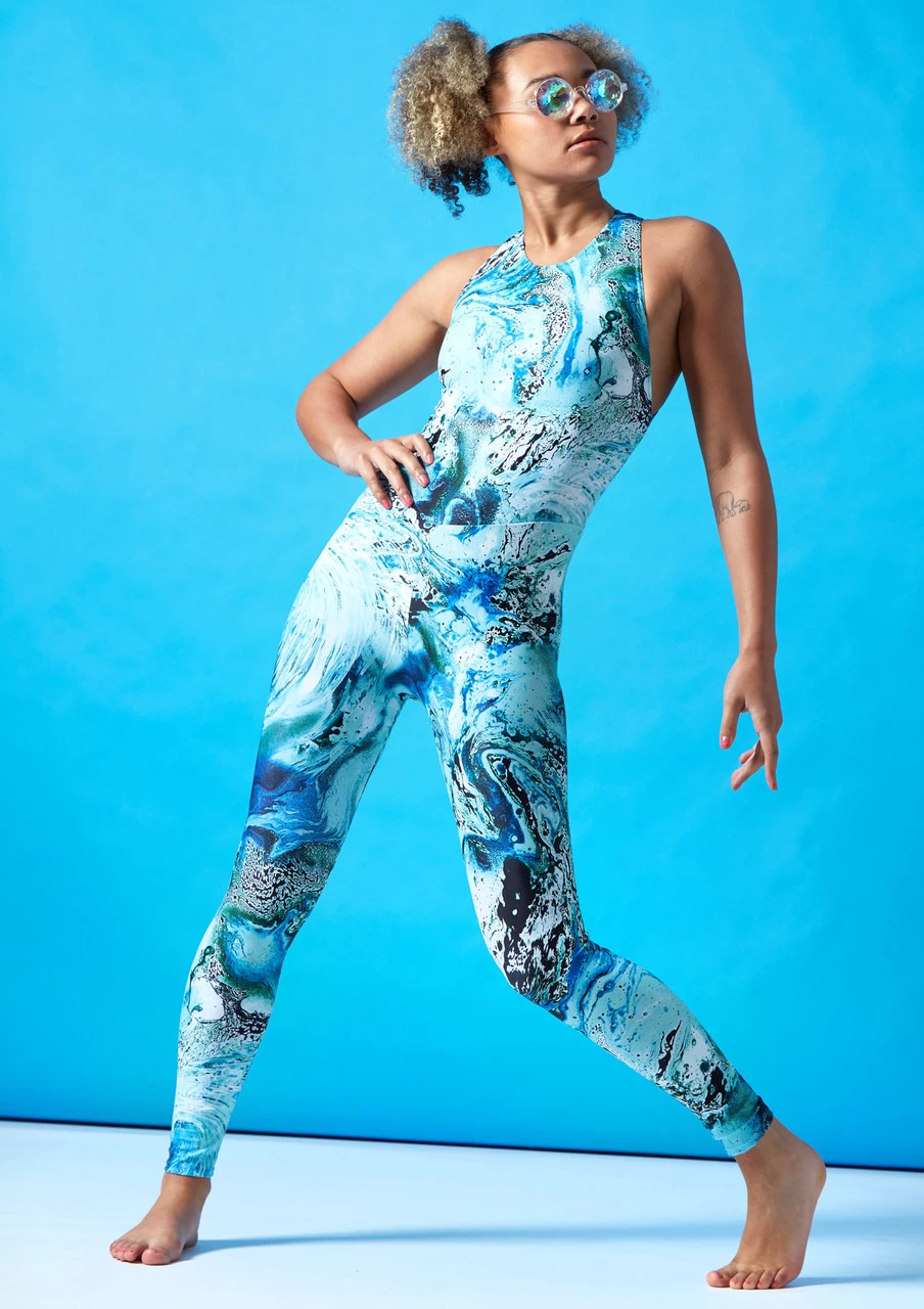 Move Dance Onyx Cross Back Unitard - Pacific 4 Move Dance Onyx Cross Back Unitard - Pacific - Image 2