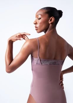 Move Dance Goda Camisole Leotard -Dance Costume Store mol0669 orchid pink close up back 31229.1683070109