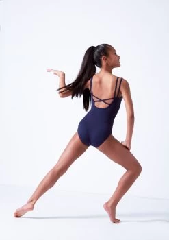 Move Dance Kamila Teen Cross Back Leotard -Dance Costume Store mol5119 navy back 62229.1683933611
