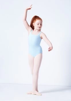 Move Dance Terri Girls Yoke Neck Leotard -Dance Costume Store mol5141 blue front 2 76570.1689206261