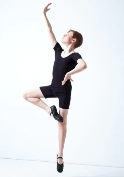 Move Dance Boys Louie Leotard -Dance Costume Store mol5255 black front 2 96804.1678884452
