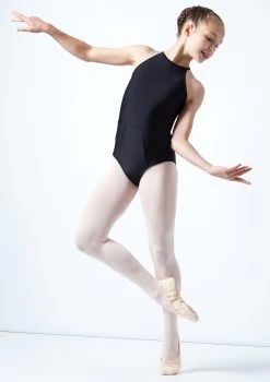 Move Dance Teen Elle High Neck Leotard -Dance Costume Store mol5805 blk front 1 47623.1678884482