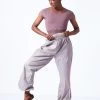 Move Dance Roya Heat Retention Trousers -Dance Costume Store mop0412 oyster grey front 51746.1683070148