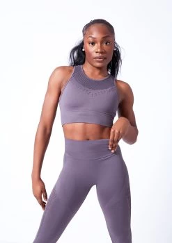 Move Dance Lillie Seamless Leggings -Dance Costume Store mop0501 sharkgrey close up front 05597.1684799005