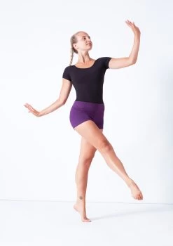 Move Dance Sasha Rolltop Dance Shorts -Dance Costume Store mor0009 purple front 1 86673.1687216790