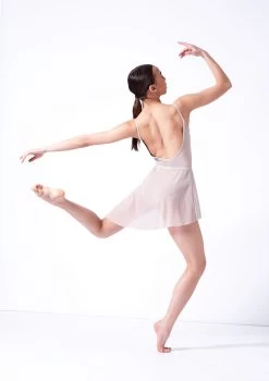 Move Dance Riley Asymmetric Mini Skirt -Dance Costume Store mor0030 latte back 25320.1681806927