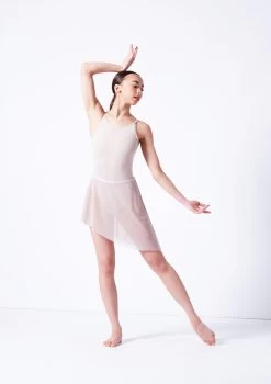 Move Dance Riley Asymmetric Mini Skirt -Dance Costume Store mor0030 latte front 2 13316.1681806927